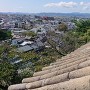 丸岡城『笏谷石の瓦』越しの眺望