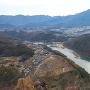 本丸展望台からの景色（恵那山，木曽川）