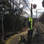 JR飯田線と野牛曲輪への小径