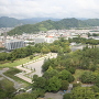 静岡県庁舎21階展望フロアから見た賤機山