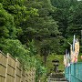 登城口である白石神社参道の幟