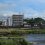 吉井川沿いから津山城