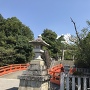 武田神社社号碑とご神橋