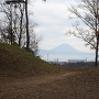 大手枡形虎口の間から見える富士山