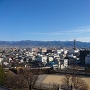 天守台からの甲府市街と富士山