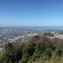 天守櫓跡からの眺望、日本海を望む