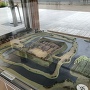 勝幡駅に展示されている勝幡城復元模型。