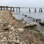 琵琶湖に沈んでいる石垣の出現