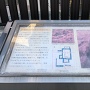 本丸周りの石垣発見場所の案内板