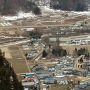 田口城跡の展望台から見る龍岡城全景（2017冬）