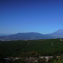 西櫓から見える富士山、愛鷹山