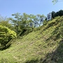 三河亀山城・腰曲輪から見上げた本丸土塁