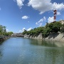 福井城水堀から山里口御門・御廊下橋を望む