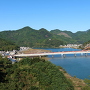 本丸から望む熊野川