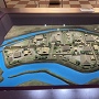 青森市中世の館内に展示されている浪岡城北館復元模型
