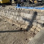 修復工事中の内堀石垣
