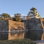 大阪城、冬の夕暮れ