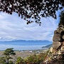 西の丸石垣と琵琶湖