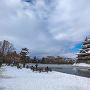 雪景色の松本城