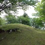 北曲輪群(米倉跡)から眺める本丸西の虎口
