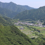 雨山城主郭と土丸城主郭の間からの眺め