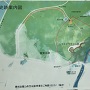 チャシ東崖下の案内板より地図部分を抜粋