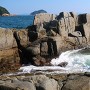 篠島城「清正の枕石」矢穴石