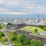 甲府城遠景（朝焼け）　城のホテルから