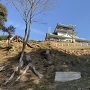 山頂手前の復元石垣