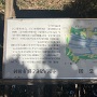 城址にあった椿海古図の案内板