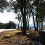 美濃金山城 本丸風景と城址碑