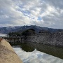北から見た本丸東側内堀