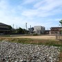 石丸城 模擬門、復元土塁、復元堀跡