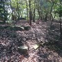 高松城 南尾根の曲輪 枡形虎口石積跡