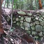 高松城 堀切土橋の土留石積