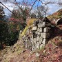 内枡形虎口付近の櫓台の石垣