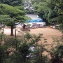 天神曲輪土塁から見た三芳野神社