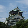 大阪城とヘリコプタ-