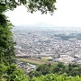 山頂から見た彦根城下。
