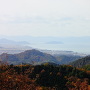 鎌刃城からの琵琶湖と彦根城