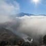 展望台から恵那山、木曽川