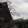 天守台石垣と福岡タワー