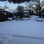 家老詰所から望む雪景色の庭