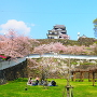 桜の咲く城址