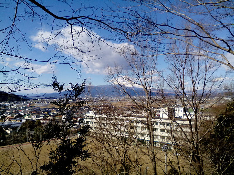 富士山、韮山中学校