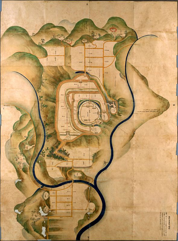高遠城の写真：信州高遠城之絵図 | 攻城団