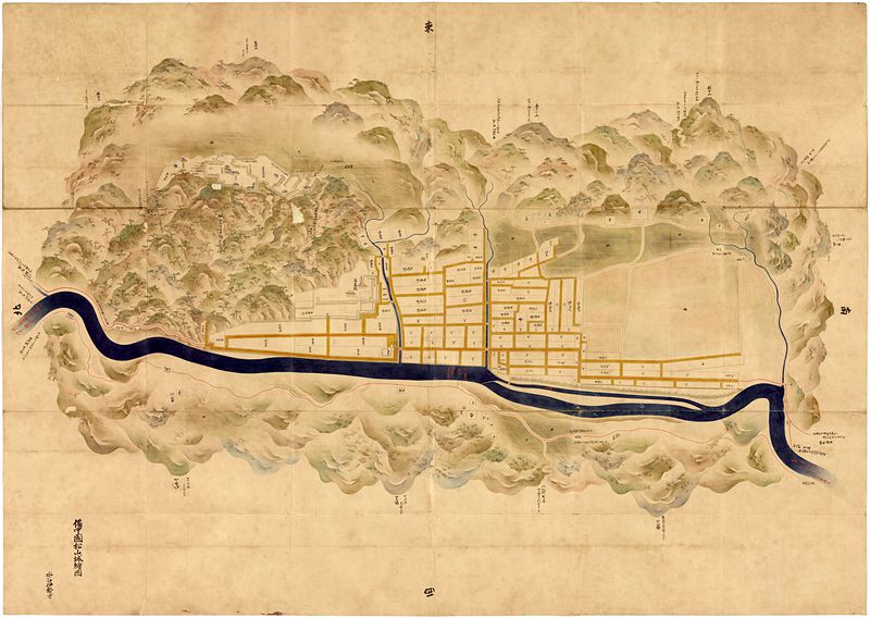 備中国松山城絵図