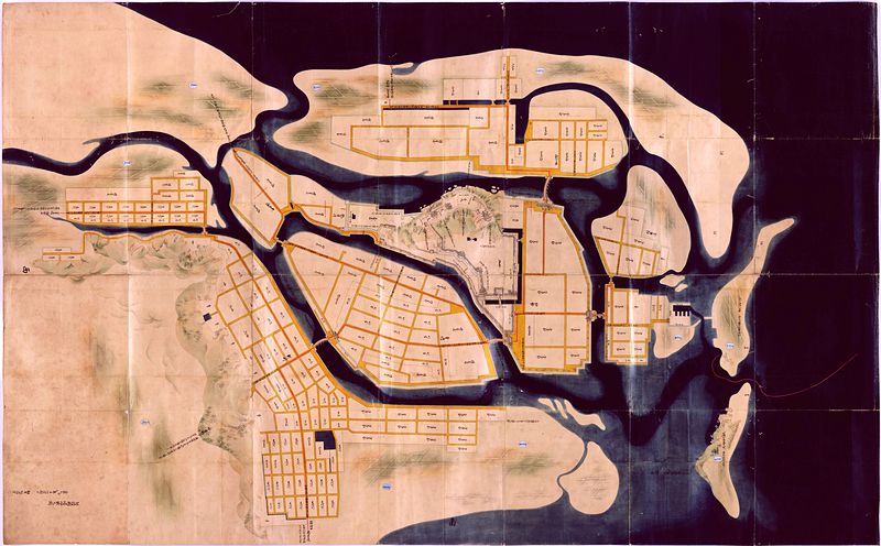 阿波国徳島城之図